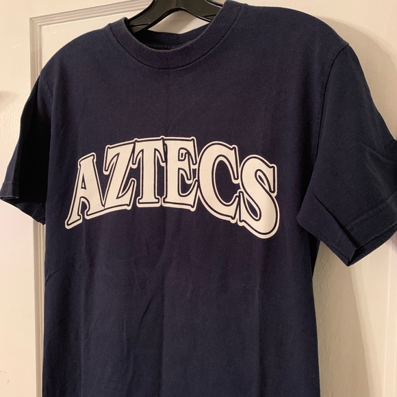 Vintage SDSU Aztecs Spellout Tee Sz S - Picture 4 of 6